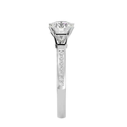 Giovanna side tapper diamond engagement ring