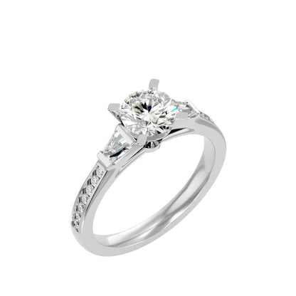 Giovanna side tapper diamond engagement ring