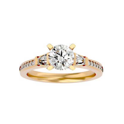 Giovanna side tapper diamond engagement ring