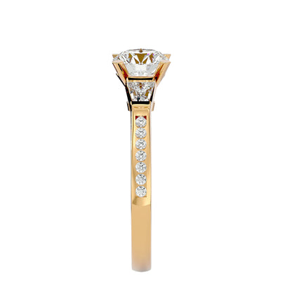 Giovanna side tapper diamond engagement ring