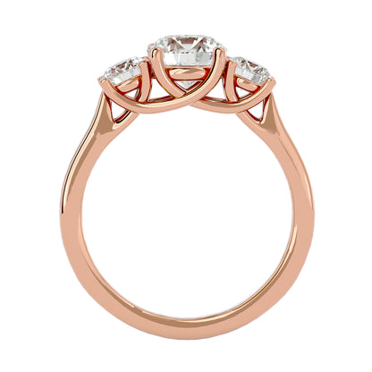 Sanne side round diamond engagement ring