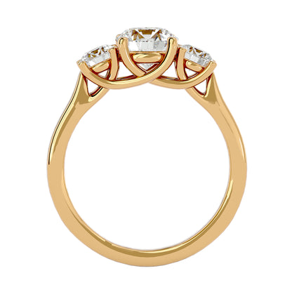 Sanne side round diamond engagement ring