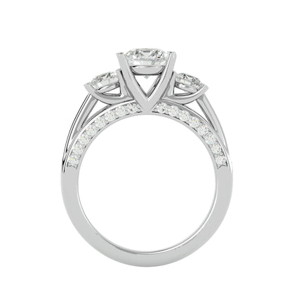 Samantha side round diamond engagement ring