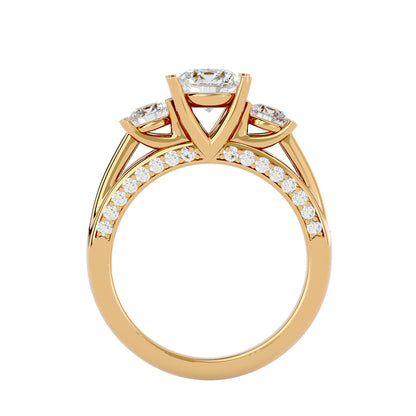 Samantha side round diamond engagement ring