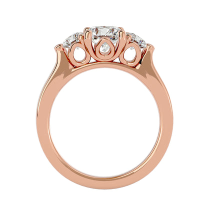 Marta side round diamond engagement ring