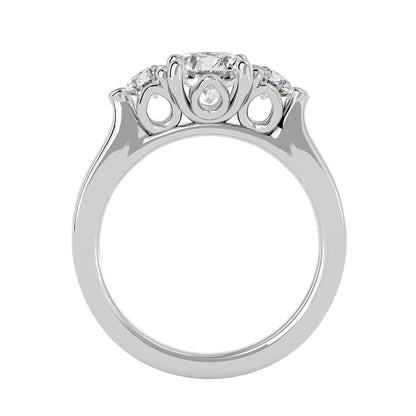 Marta side round diamond engagement ring