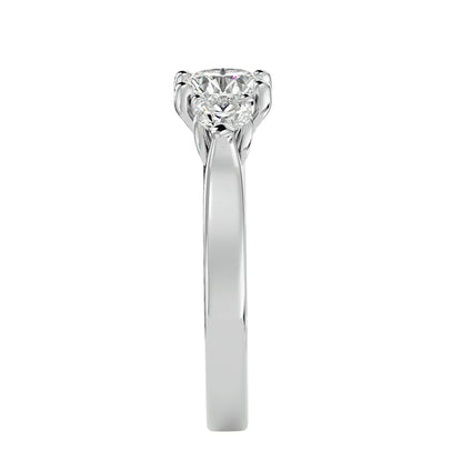 Marta side round diamond engagement ring