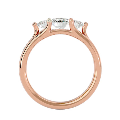 Carla side round diamond engagement ring