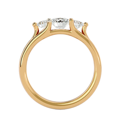 Carla side round diamond engagement ring