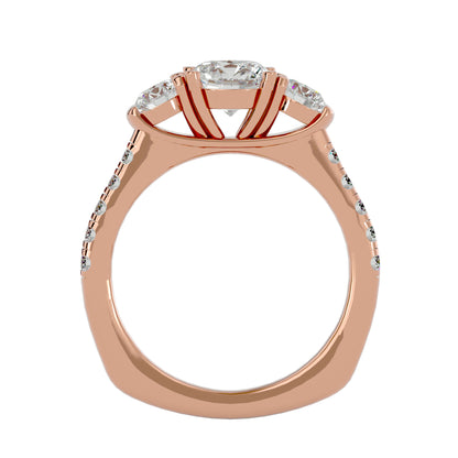 Paola side round diamond engagement ring