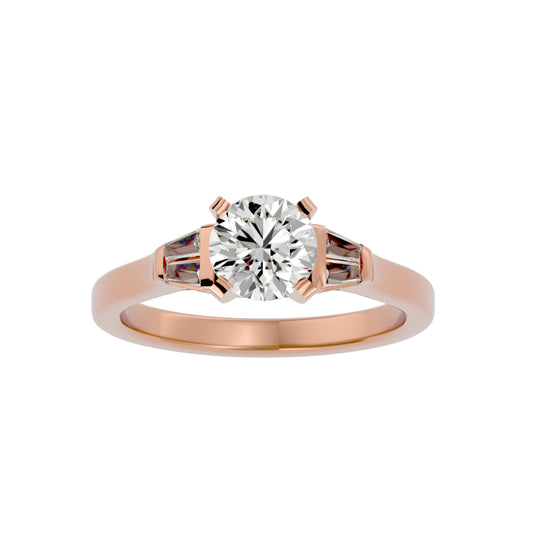 Antonia side taper diamond engagement ring