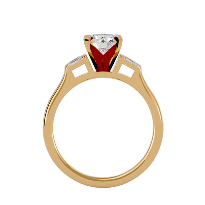 Antonia side taper diamond engagement ring