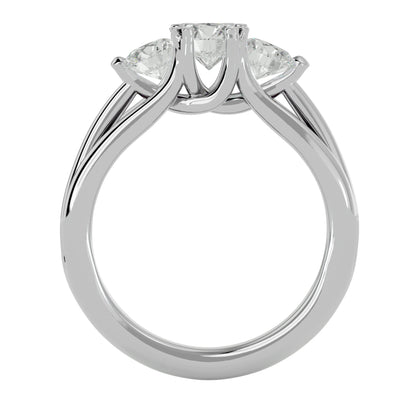 Teresa split prong diamond engagement ring