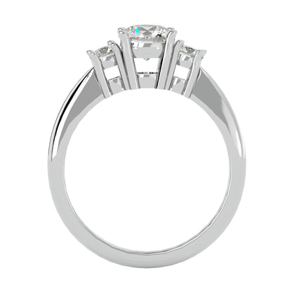Nienke side round diamond engagement ring