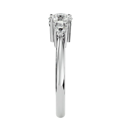 Nienke side round diamond engagement ring
