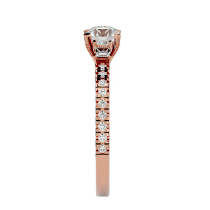 Ying side princess diamond engagement ring