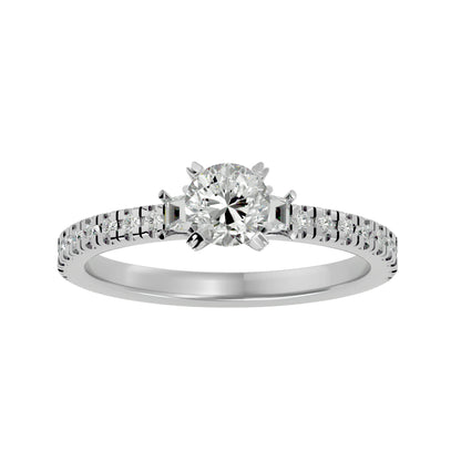 Ying side princess diamond engagement ring