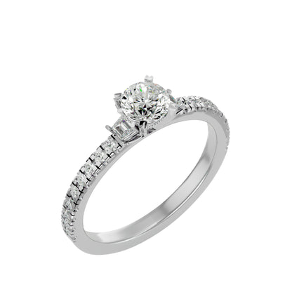 Ying side princess diamond engagement ring