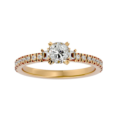Ying side princess diamond engagement ring