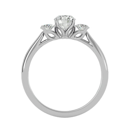 Xinyi three stone diamond engagement ring