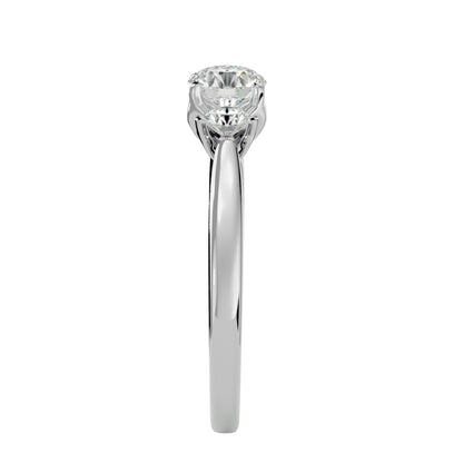 Xinyi three stone diamond engagement ring