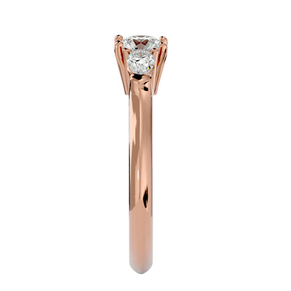 Lian side pear diamond engagement ring