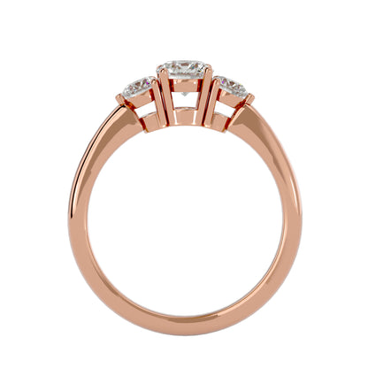 Yuexin side round diamond engagement ring