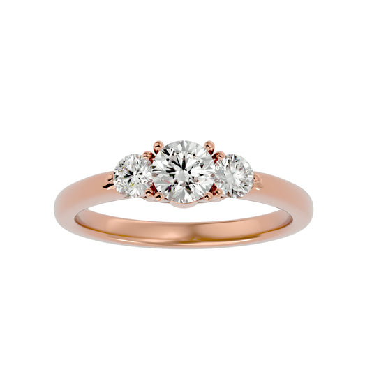 Yuexin side round diamond engagement ring