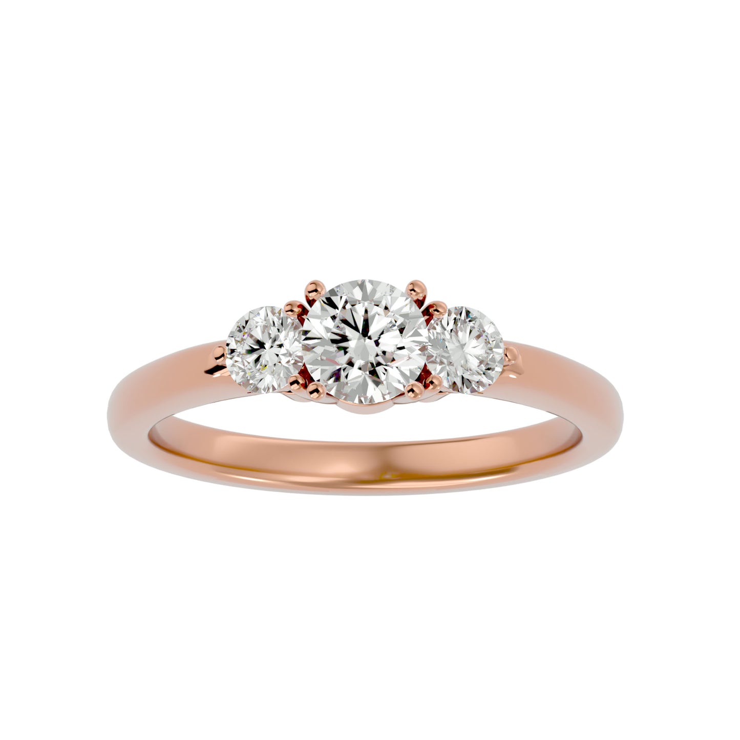 Yuexin side round diamond engagement ring