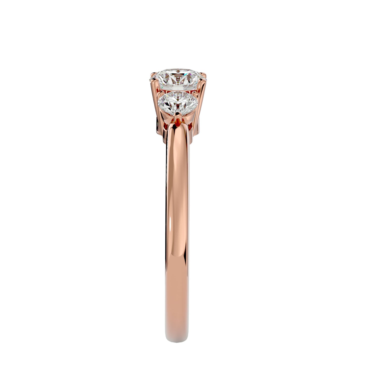 Yuexin side round diamond engagement ring