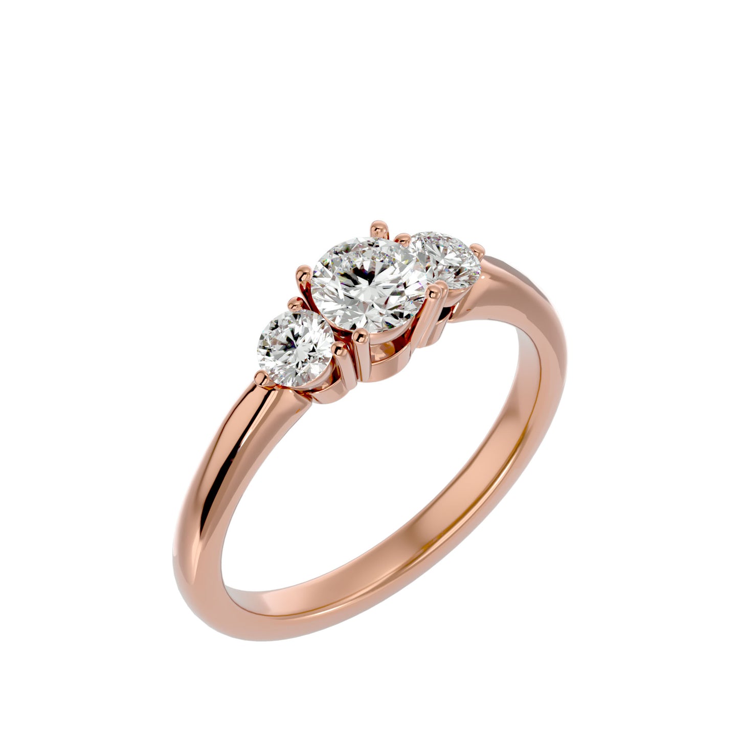 Yuexin side round diamond engagement ring