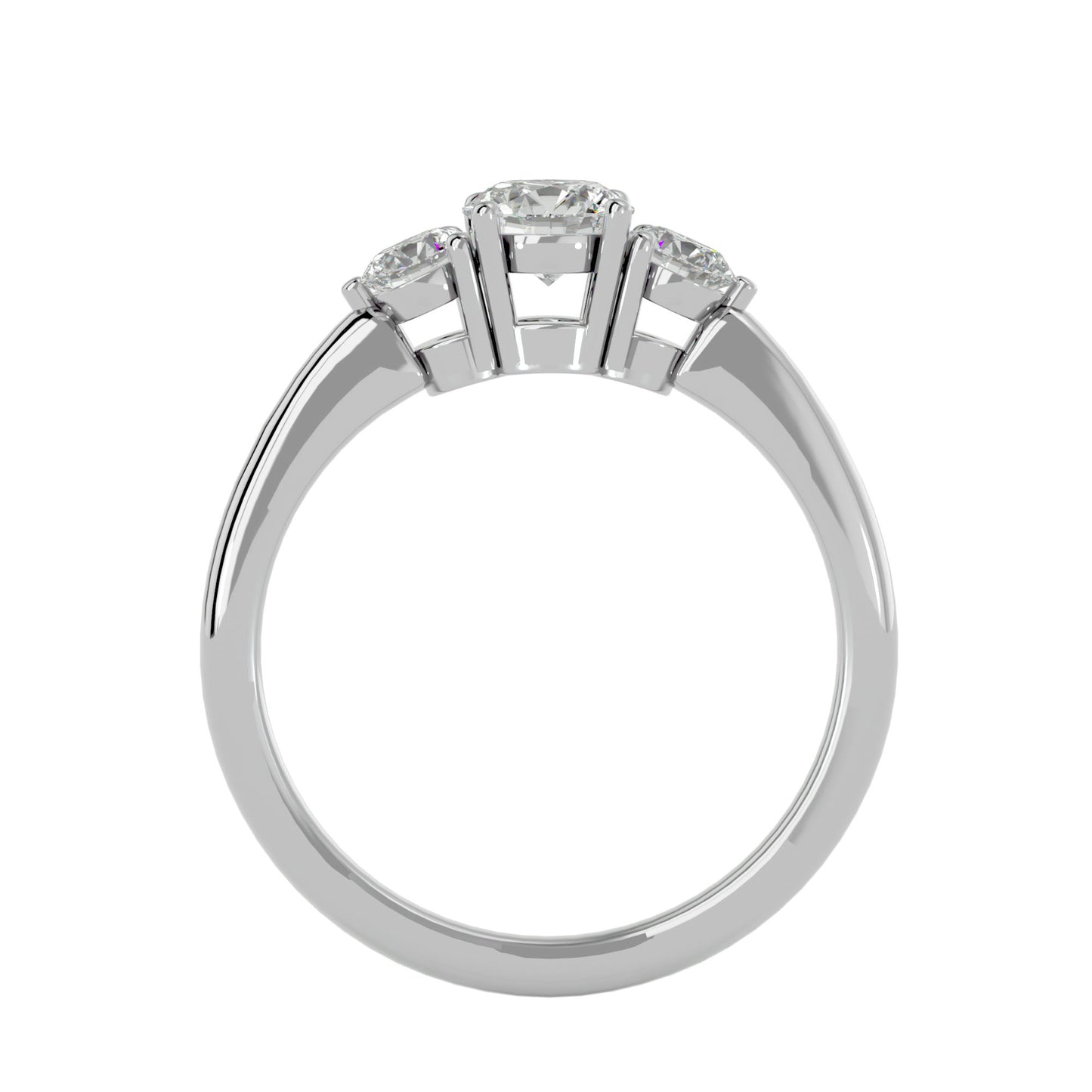 Yuexin side round diamond engagement ring