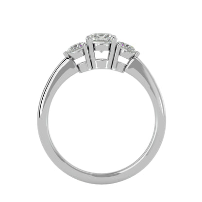 Yuexin side round diamond engagement ring