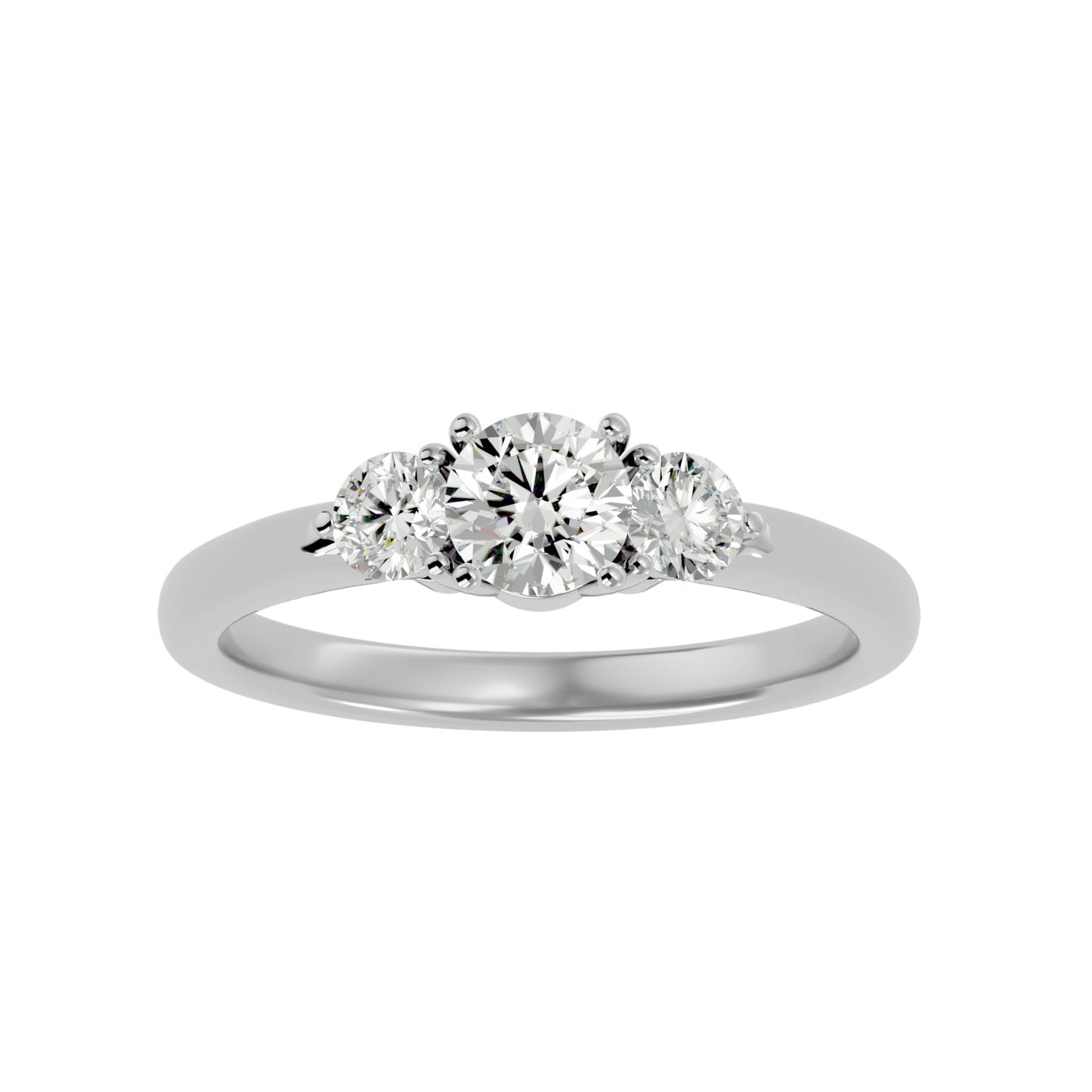 Yuexin side round diamond engagement ring