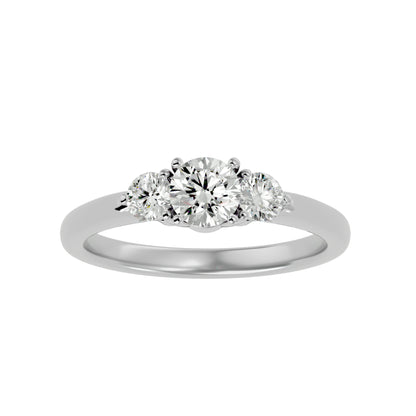 Yuexin side round diamond engagement ring