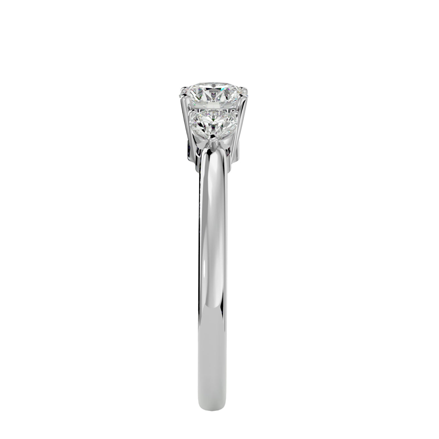 Yuexin side round diamond engagement ring