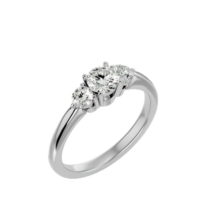 Yuexin side round diamond engagement ring