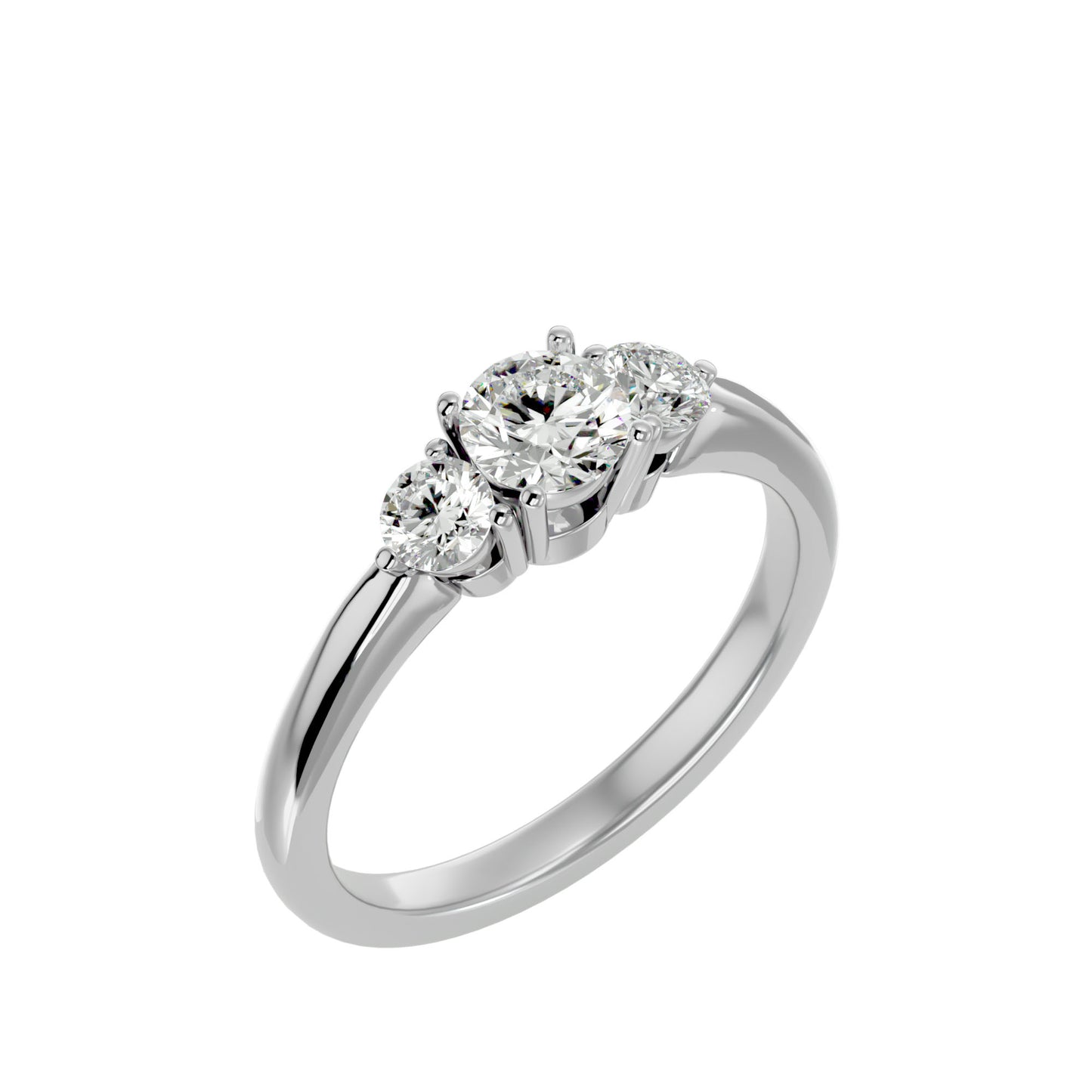 Yuexin side round diamond engagement ring
