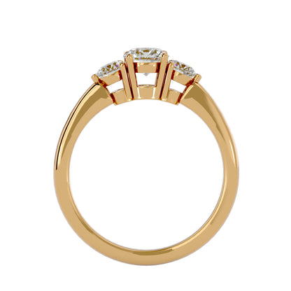 Yuexin side round diamond engagement ring