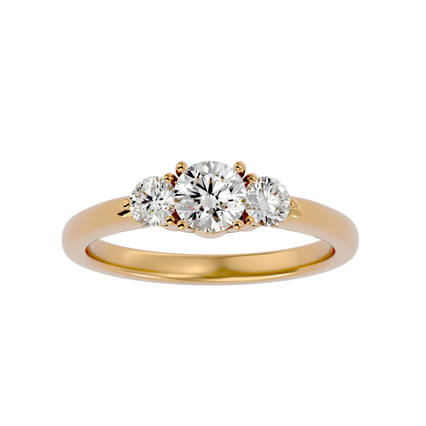 Yuexin side round diamond engagement ring