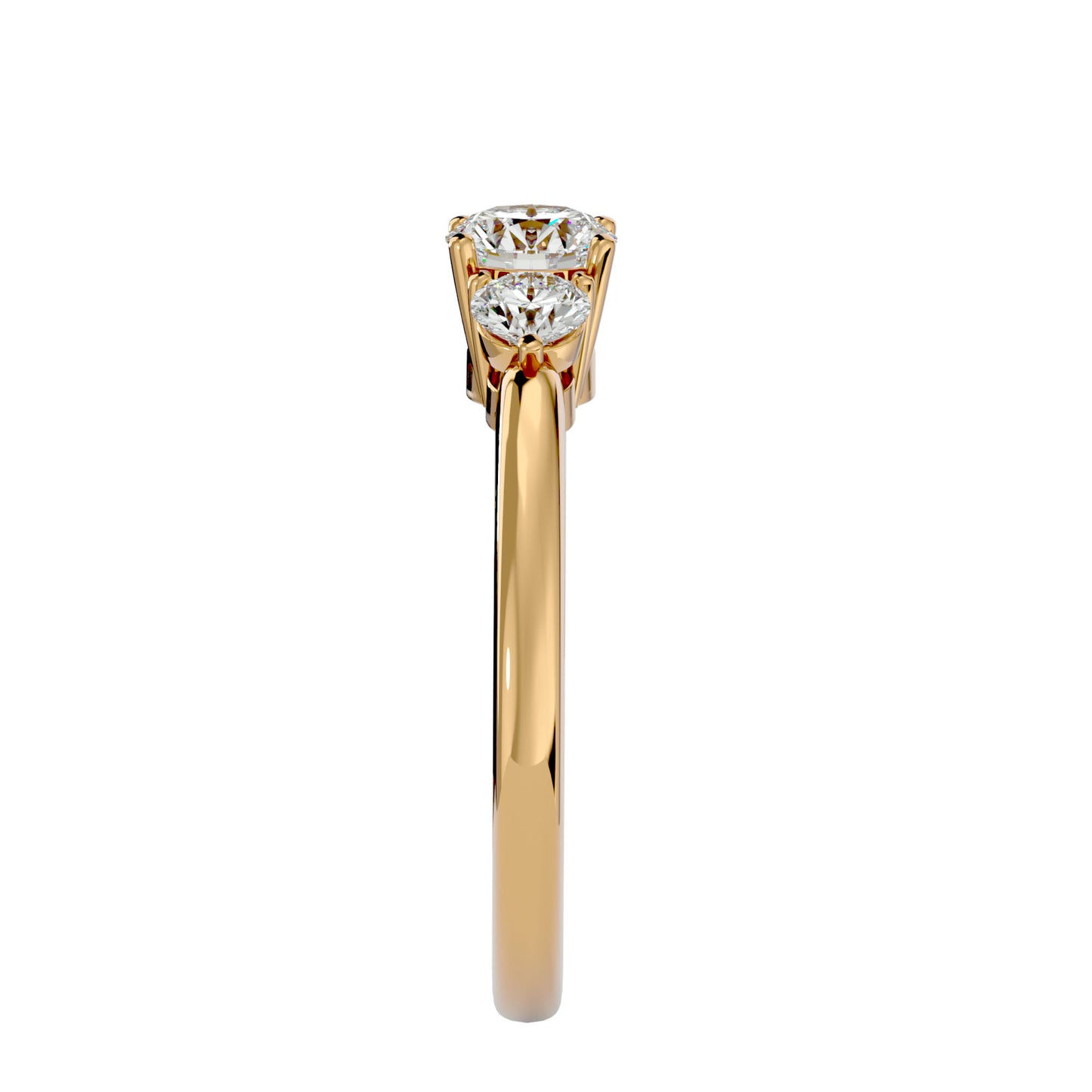 Yuexin side round diamond engagement ring