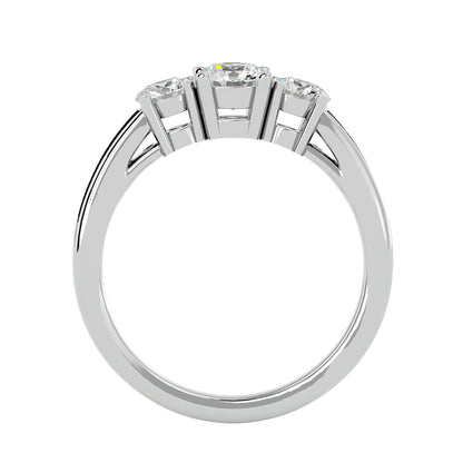 Marjolein side round diamond engagement ring