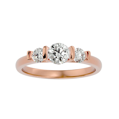Shan three stone diamond engagement ring