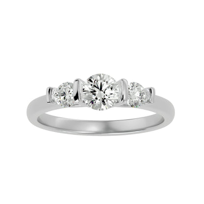 Shan three stone diamond engagement ring