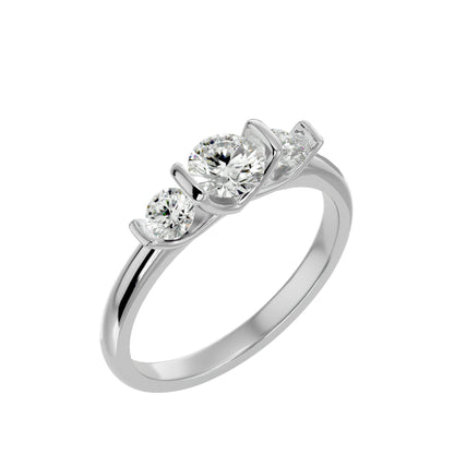 Shan three stone diamond engagement ring
