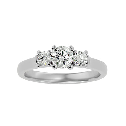 Ting three stone diamond engagement ring