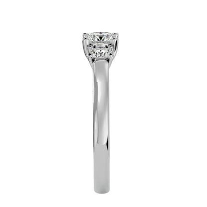 Ting three stone diamond engagement ring