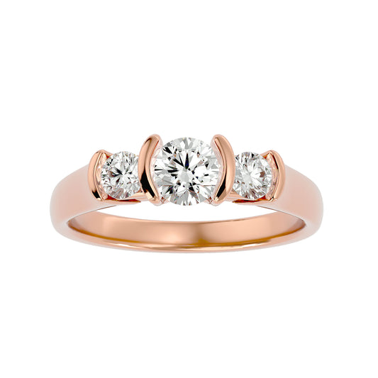 Linh tension setting diamond engagement ring