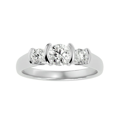 Linh tension setting diamond engagement ring