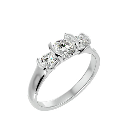 Linh tension setting diamond engagement ring